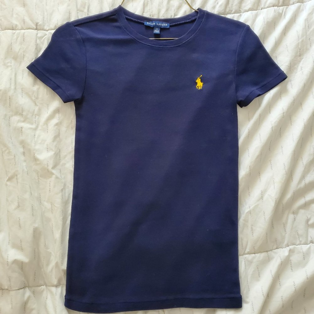 Ralph Lauren Crew-Neck Short-sleeve Blue T-Shirt S
